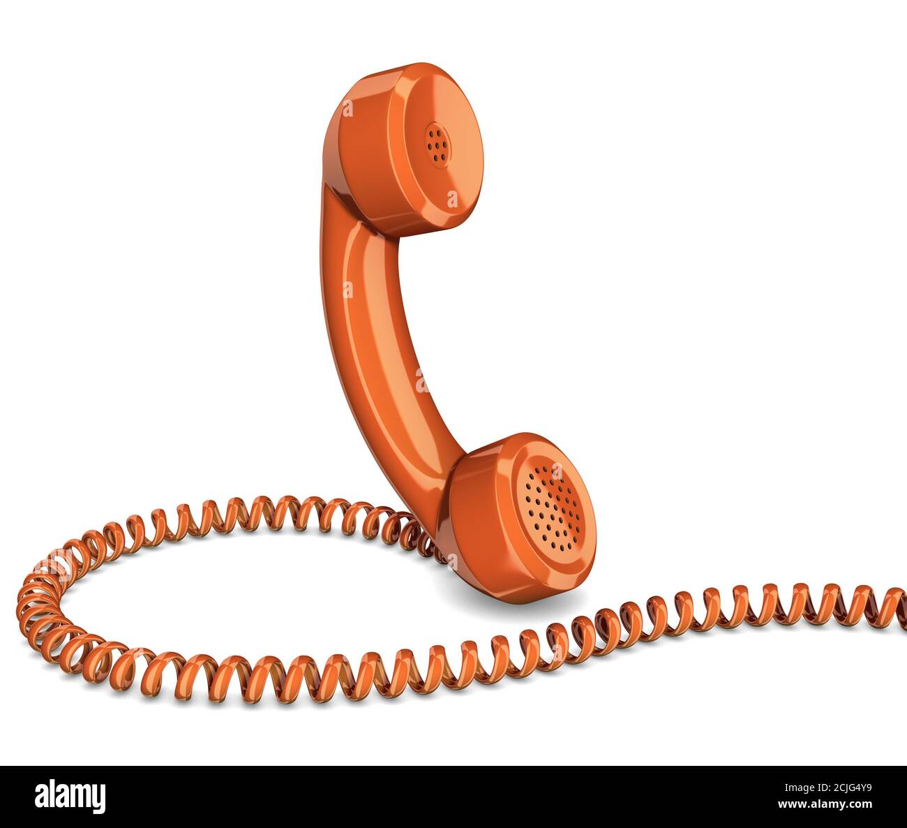 Telephone handset on white background Stock Photo Alamy