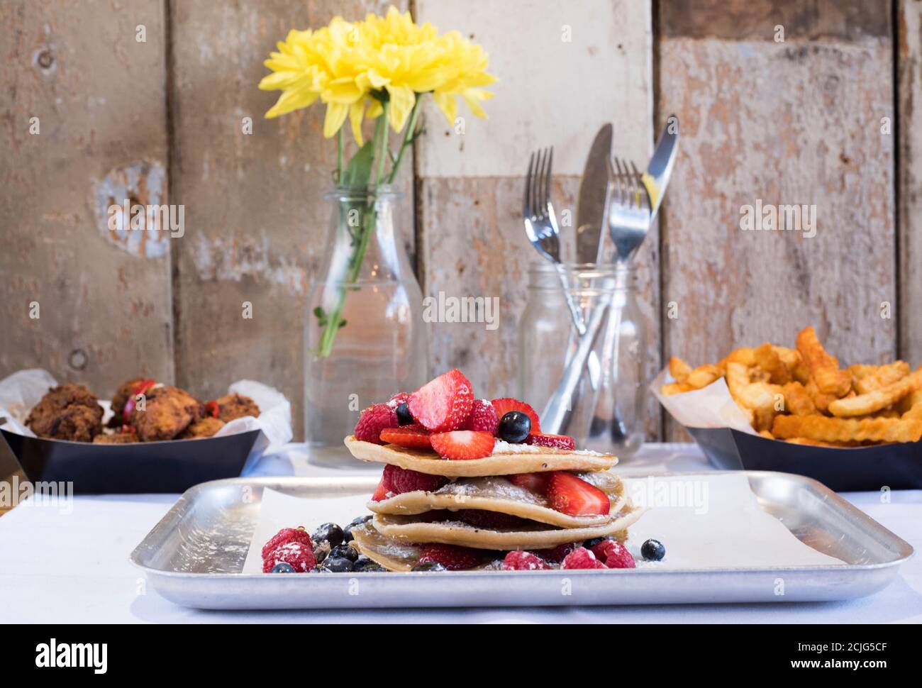 Sheffield 15 Aug 2017 Delicious American diner style food served at