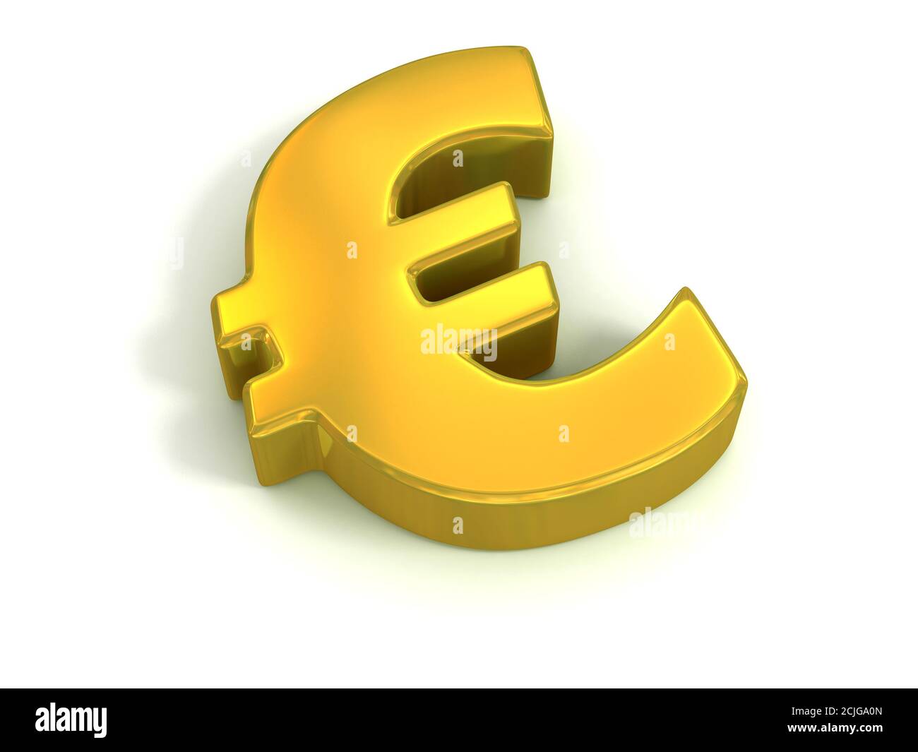 golden euro symbol isolated on white - currency 3d concept Stock Photo ...