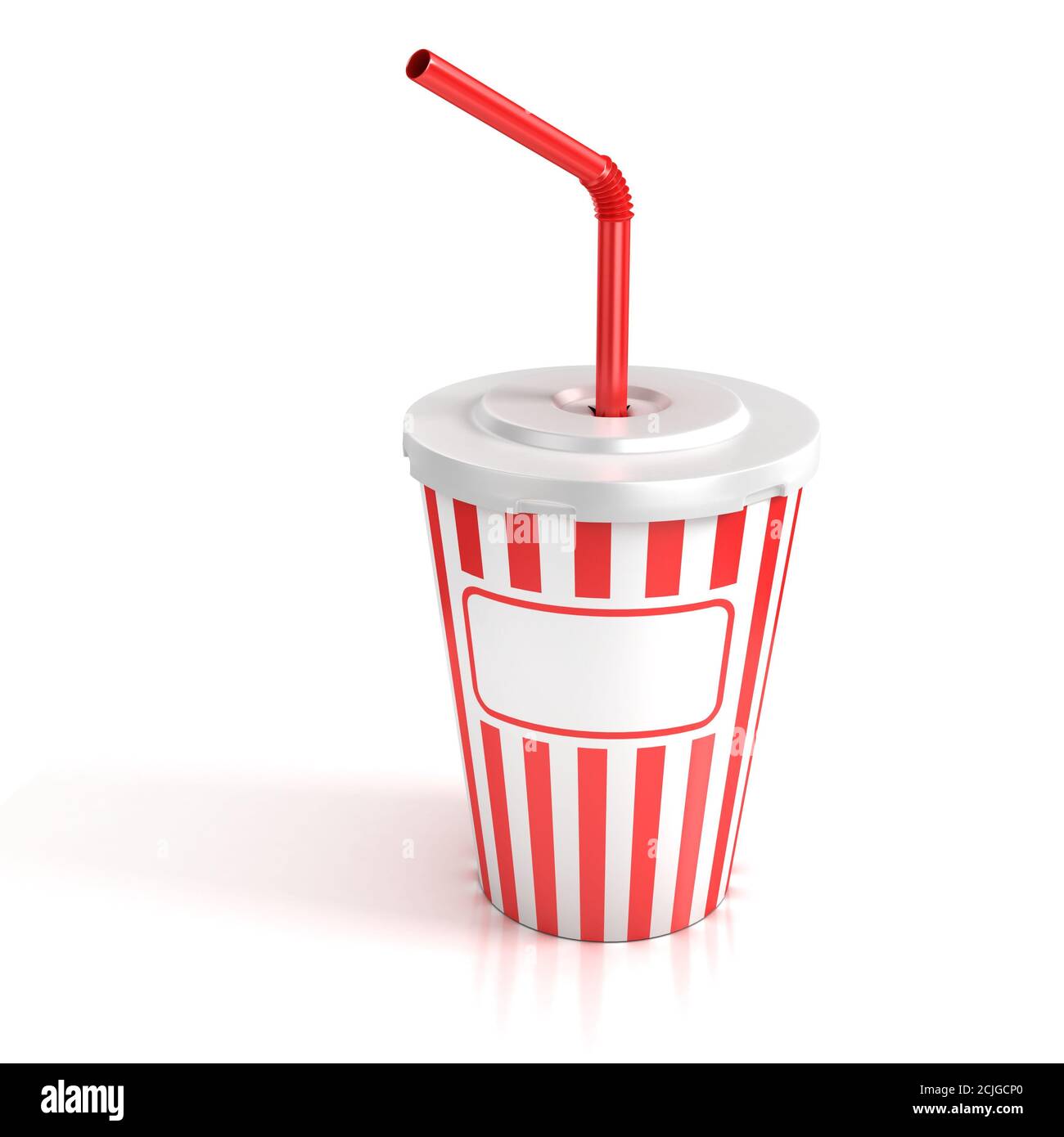 fast food paper cup with red tube Stock Photo - Alamy