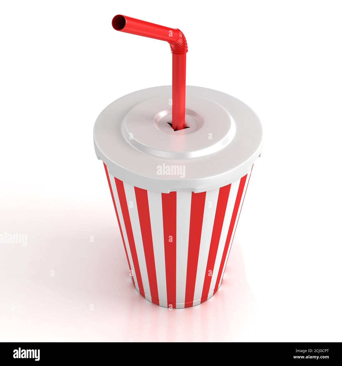 fast food paper cup with red tube Stock Photo Alamy