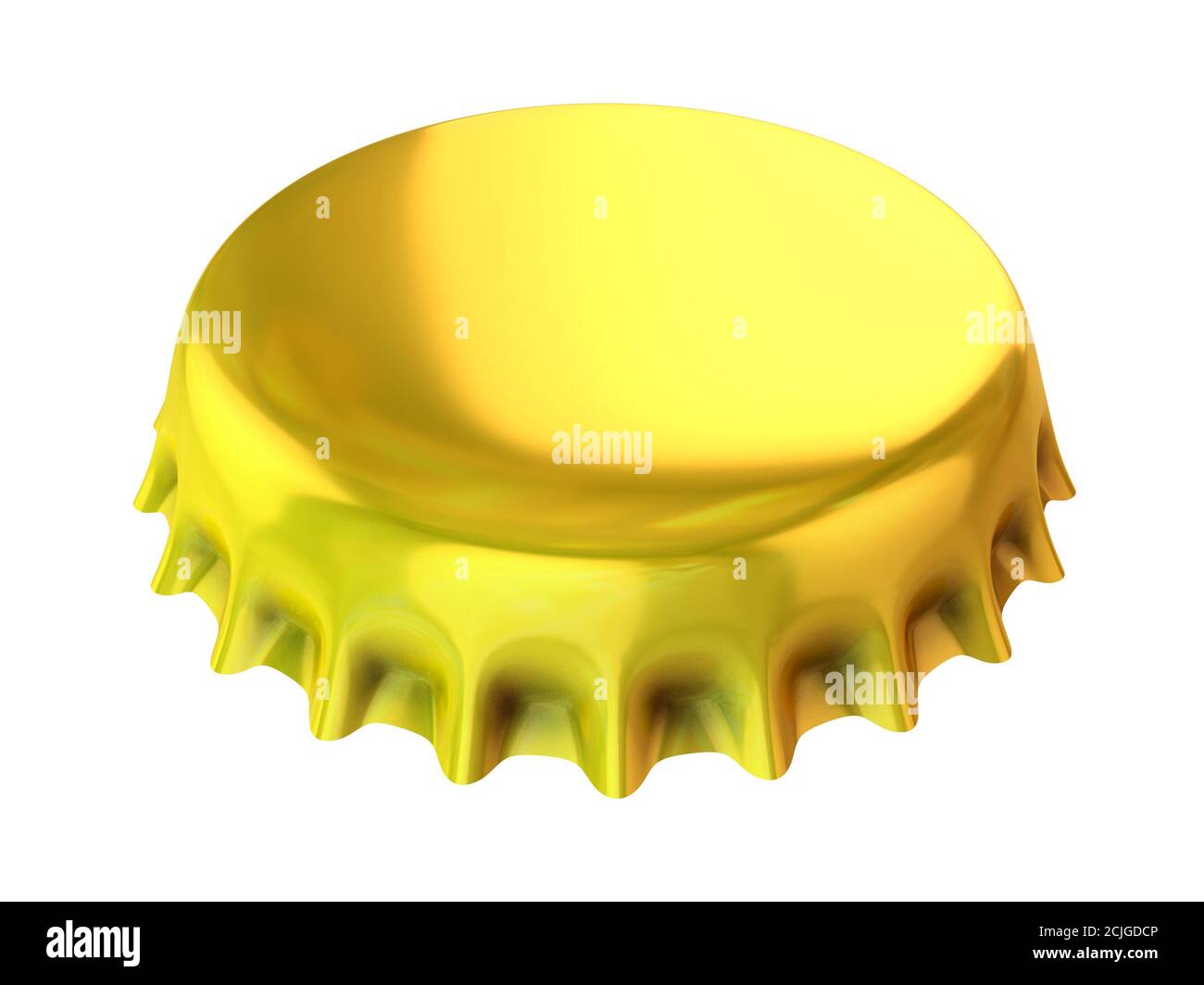 golden bottle cap 3d illustration Stock Photo