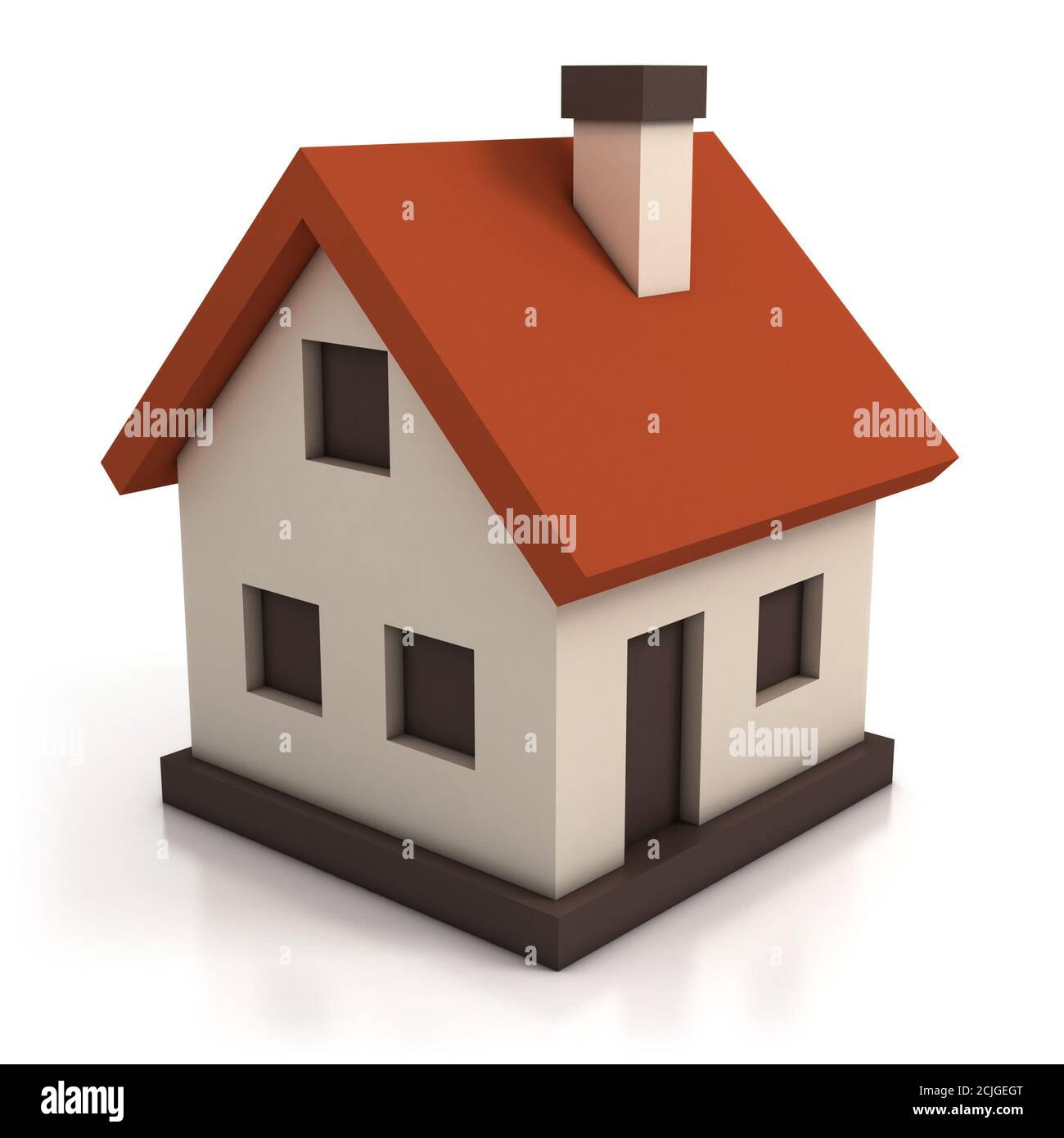 house icon on white background 3d illustration Stock Photo - Alamy