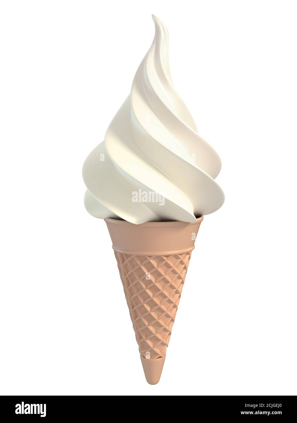 Cartoon vanilla ice cream cone hi-res stock photography and images - Alamy