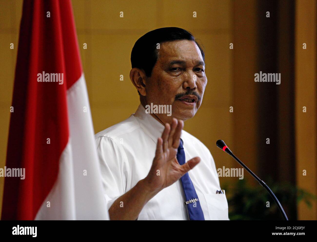 File Picture Luhut Pandjaitan Speaks During A Morning Briefing With Journalists At His Office In Jakarta Indonesia July 20 2016 Indonesia S President Joko Widodo On October 14 2016 Removed Luhut Pandjaitan As<script async src=