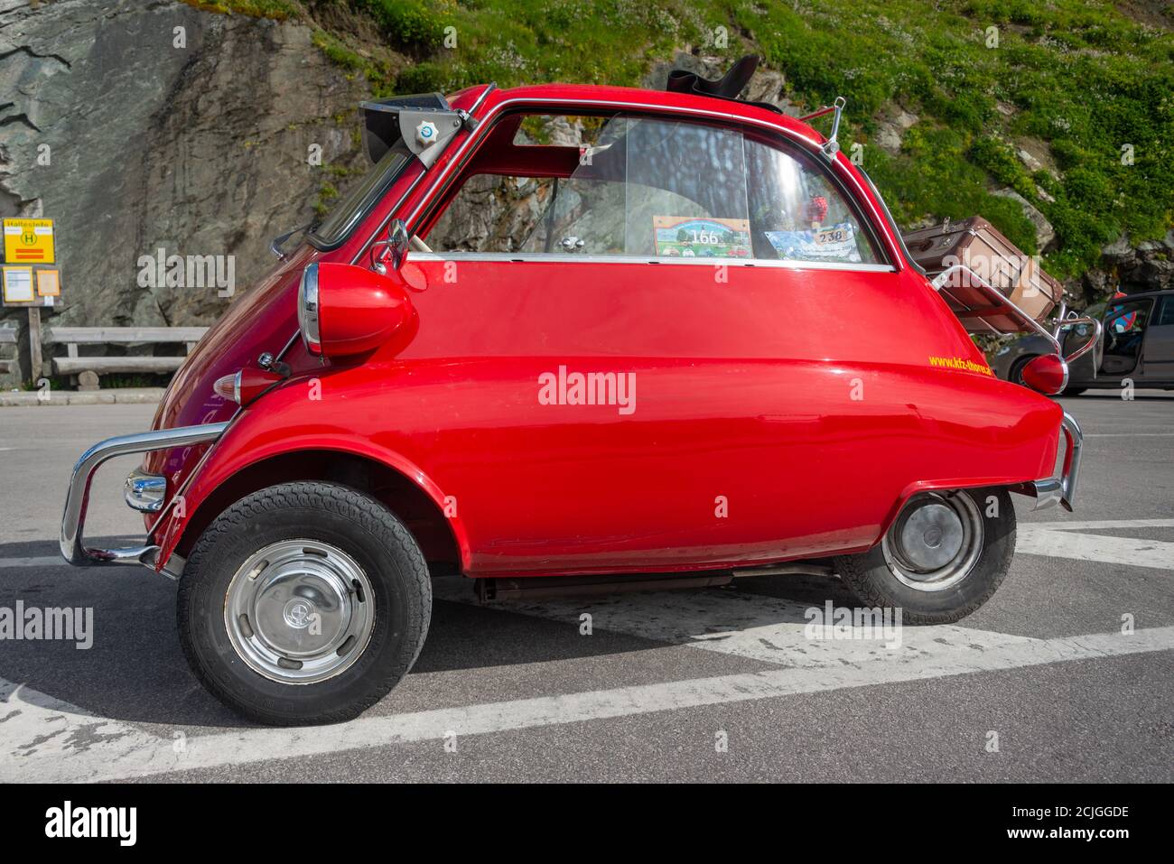 Little red Classic BMW ISETTA 300 at the Franz Josef Heigh, at ...