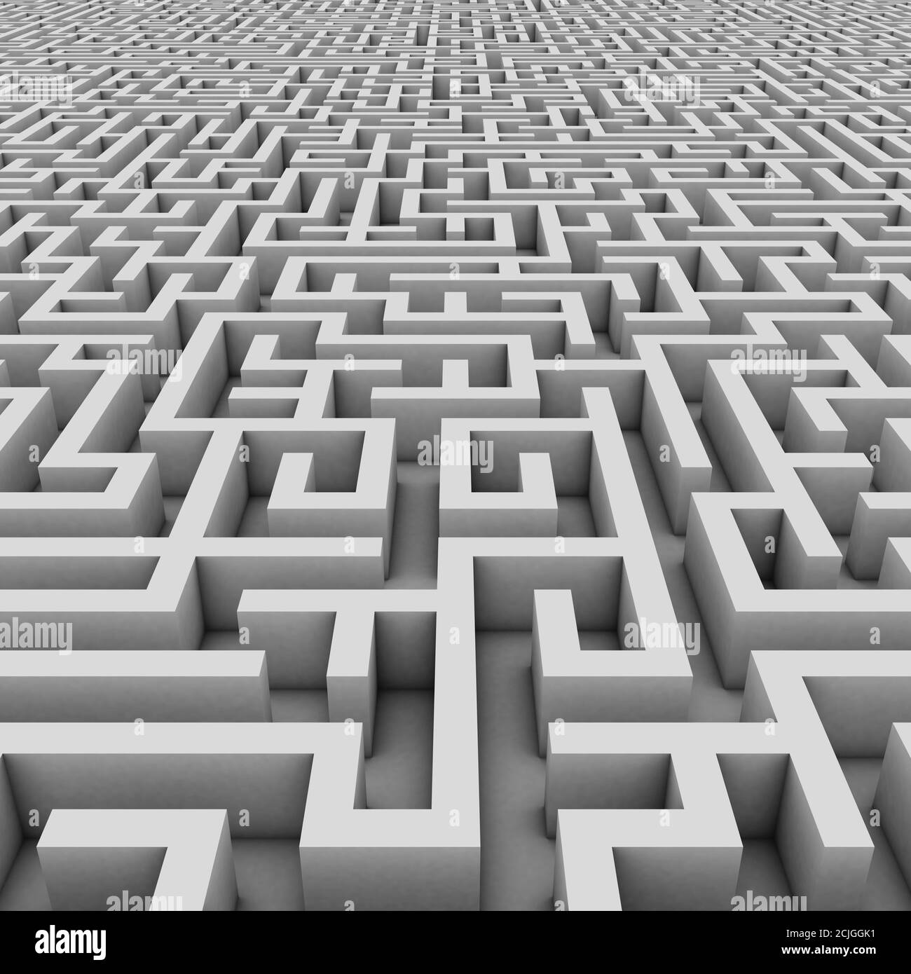 endless maze, labyrinth 3d illustration Stock Photo Alamy