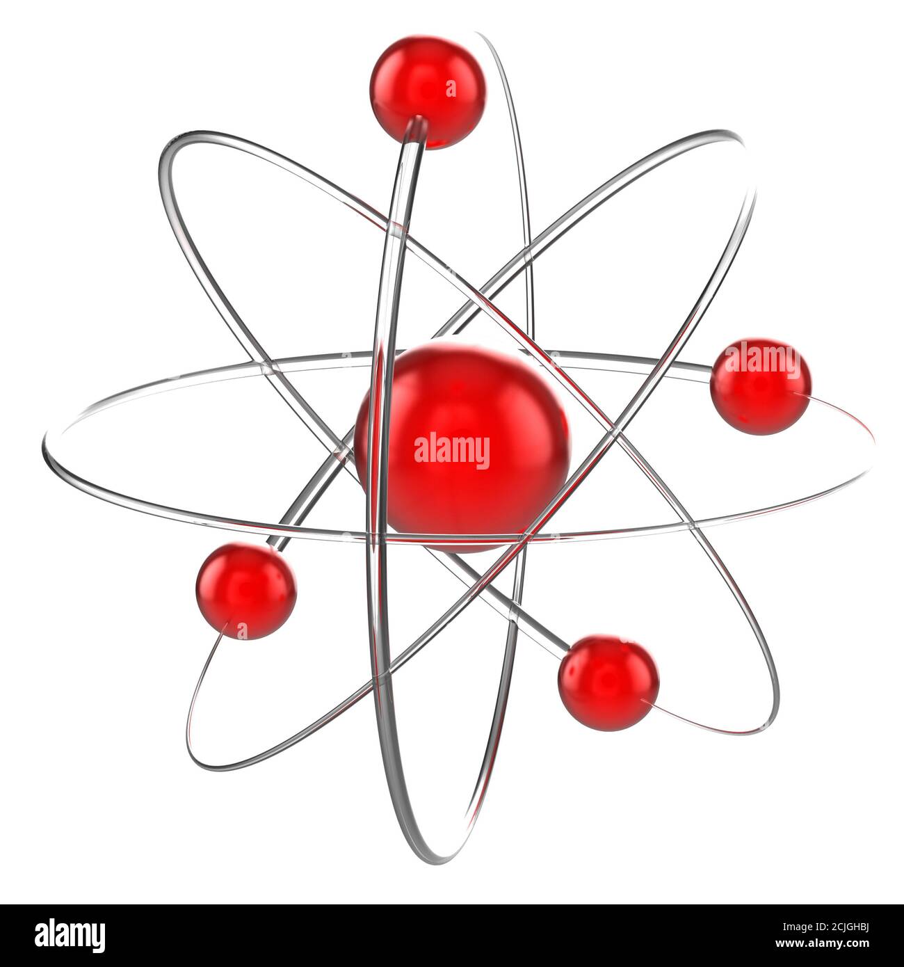 atom on white background 3d illustration Stock Photo Alamy