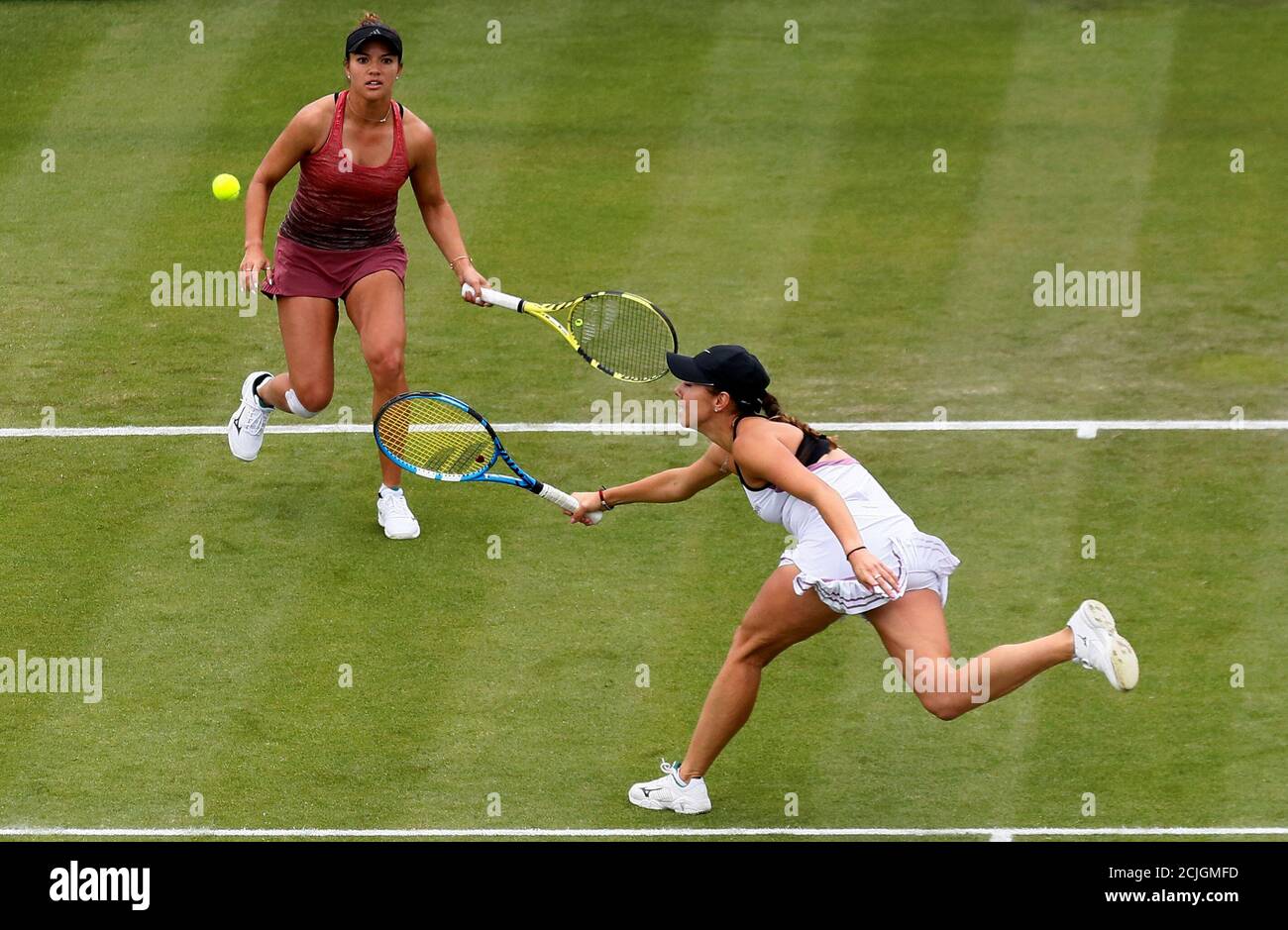 Tennis Nature Valley Open Nottingham Tennis Centre Nottingham June 16 2019 Mexico S Giuliana Olmos And Desirae Krawczyk Of The U S In Action During The Final Against Australia S Ellen Perez