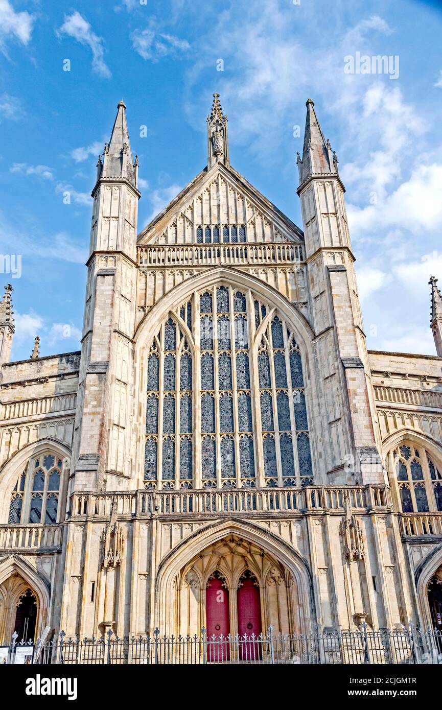 Winchester Cathedral; Kathedrale von Winchester, Hampshire, Südengland Stock Photo