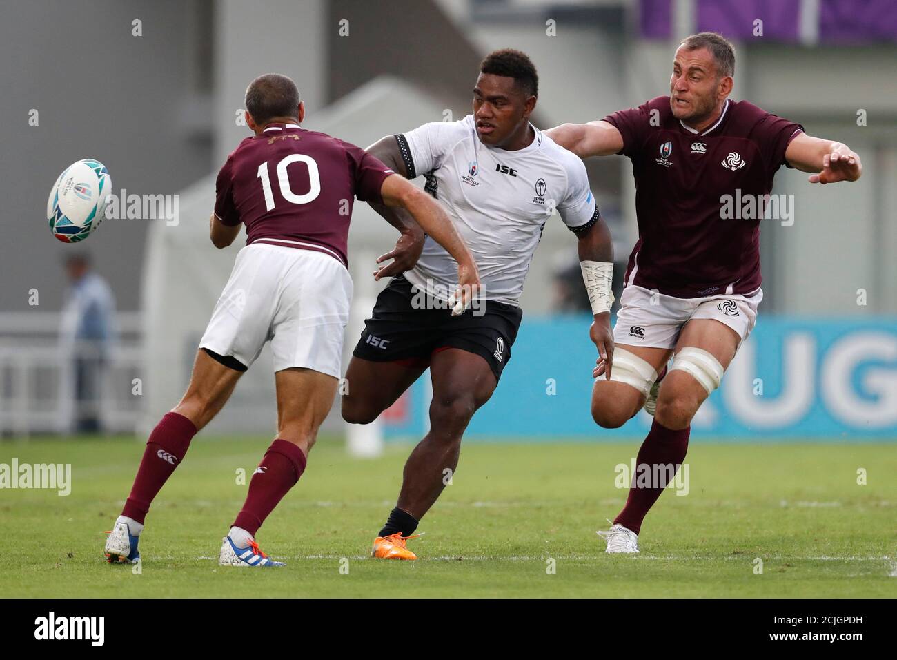 Rugby Union Rugby World Cup 19 Pool D Georgia V Fiji Hanazono Rugby Stadium Osaka Japan October 3 19 Fiji S Josua Tuisova In Action With Georgia S Lasha Khmaladze Reuters Matthew Childs Stock Photo Alamy Rugby Union Rugby World Cup 19 Pool D Georgia V Fiji Hanazono Rugby Stadium Osaka Japan October 3 19 Fiji S Josua Tuisova In Action With Georgia S Lasha Khmaladze Reuters Matthew Childs Stock Photo Alamy