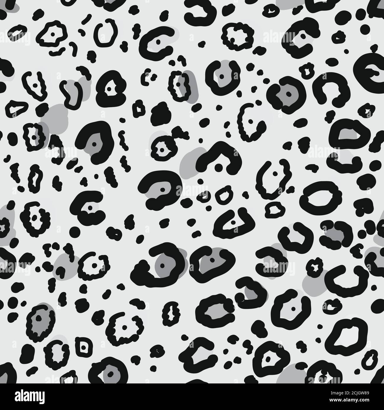 Leopard spotted texture vector illustration. Seamless pattern Stock Vector