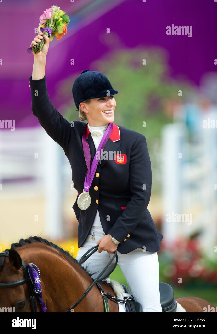 Zara Phillips The 2012 London Olympic Games, Equestrian Eventing, Greenwich Park, Britain - 31 Jul 2012  PICTURE CREDIT : © MARK PAIN /ALAMY Stock Photo