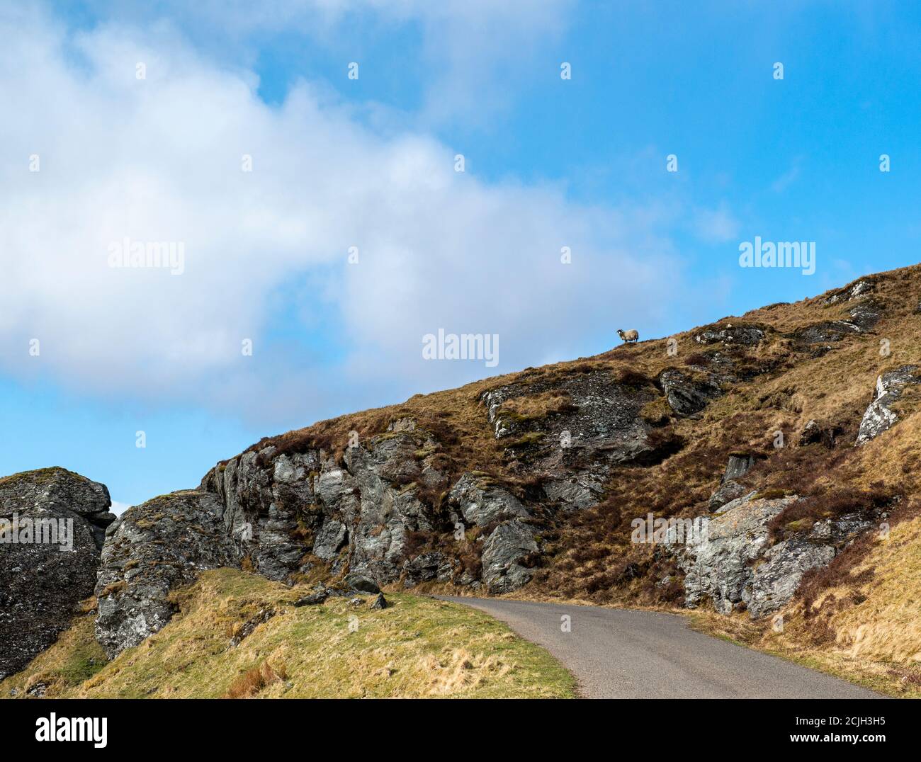 Road Over Ben Lawers, Scotland Stock Photo
