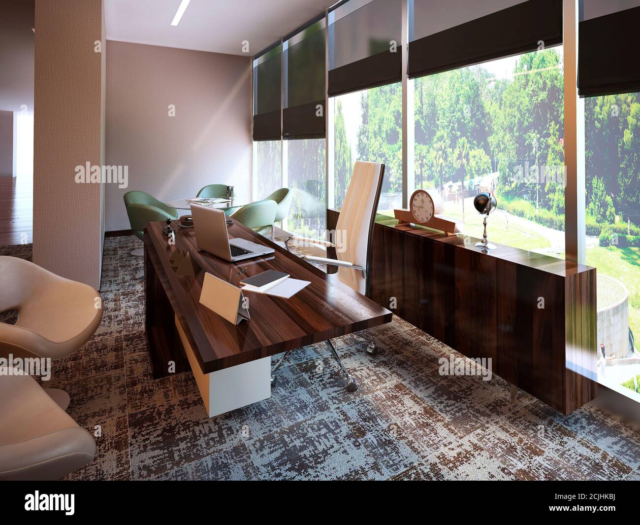 Modern office interior. 3d images Stock Photo