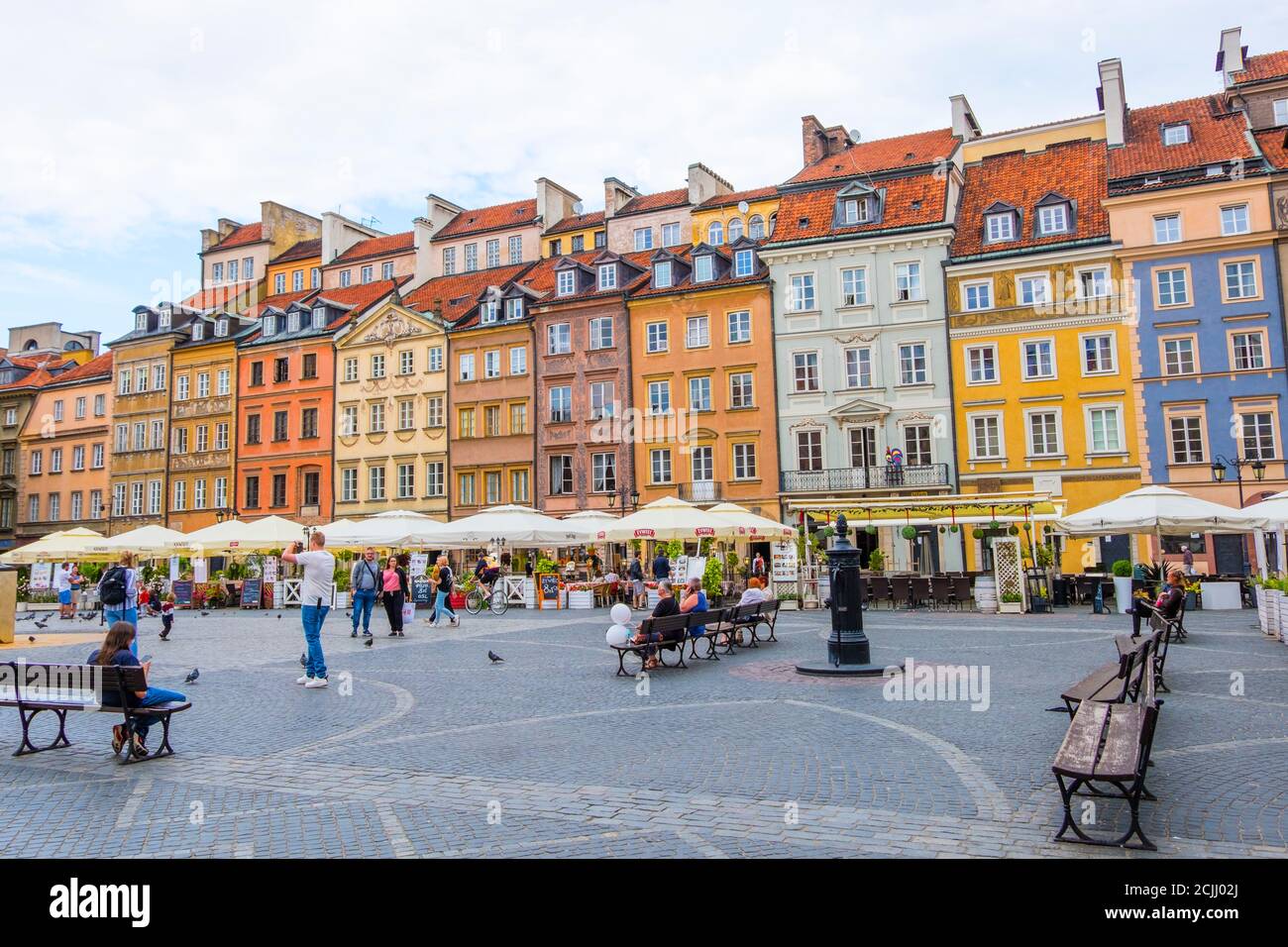 Rynek Starego Miasta, old town square, Warsaw, Poland Stock Photo