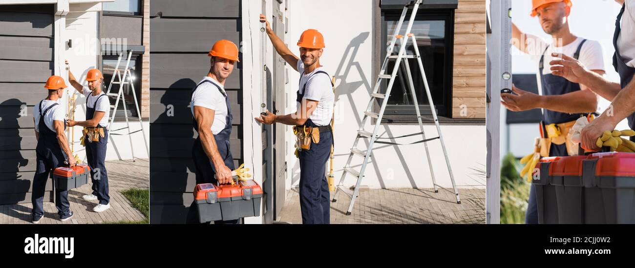 Professional builders using manual hi-res stock photography and images ...