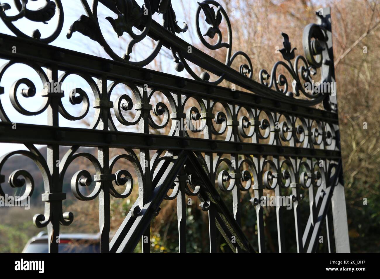 Tall metal gate hi-res stock photography and images - Alamy
