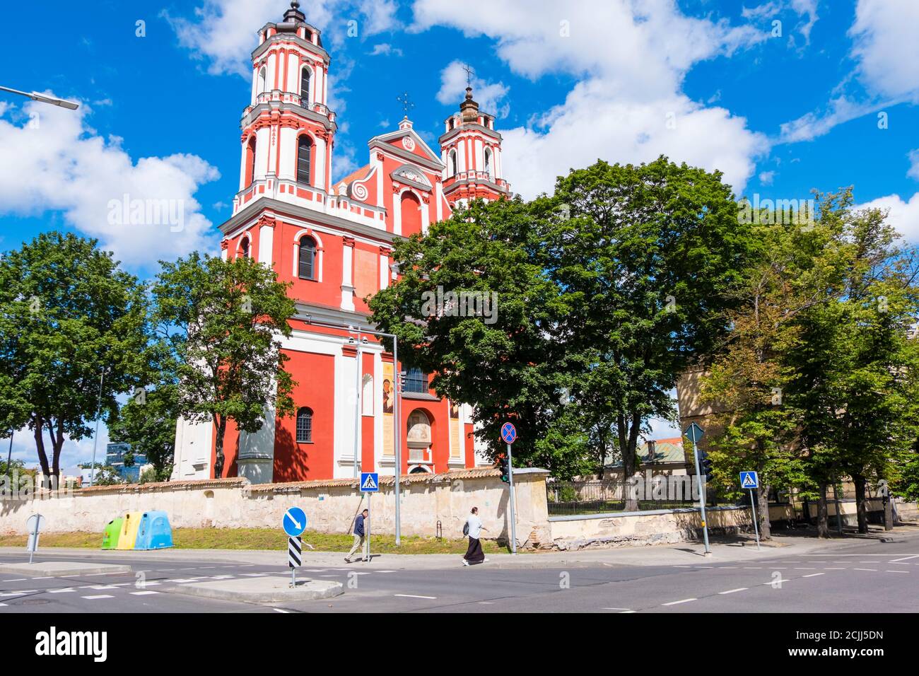 Šv. Apaštalų Pilypo ir Jokūbo bažnyčia, Saint Apostoles Philip and Jacob Church, Vilnius, Lithuania Stock Photo