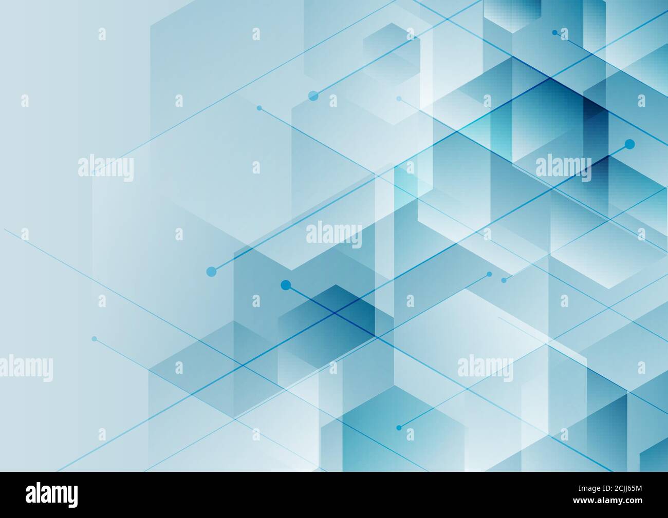 Abstract background blue hexagons with diagonal line, Technology digital concept. Vector illustration Stock Vector