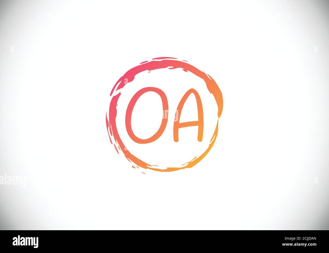 Initial Monogram Letter O A Logo Design Vector Template. O A Letter ...