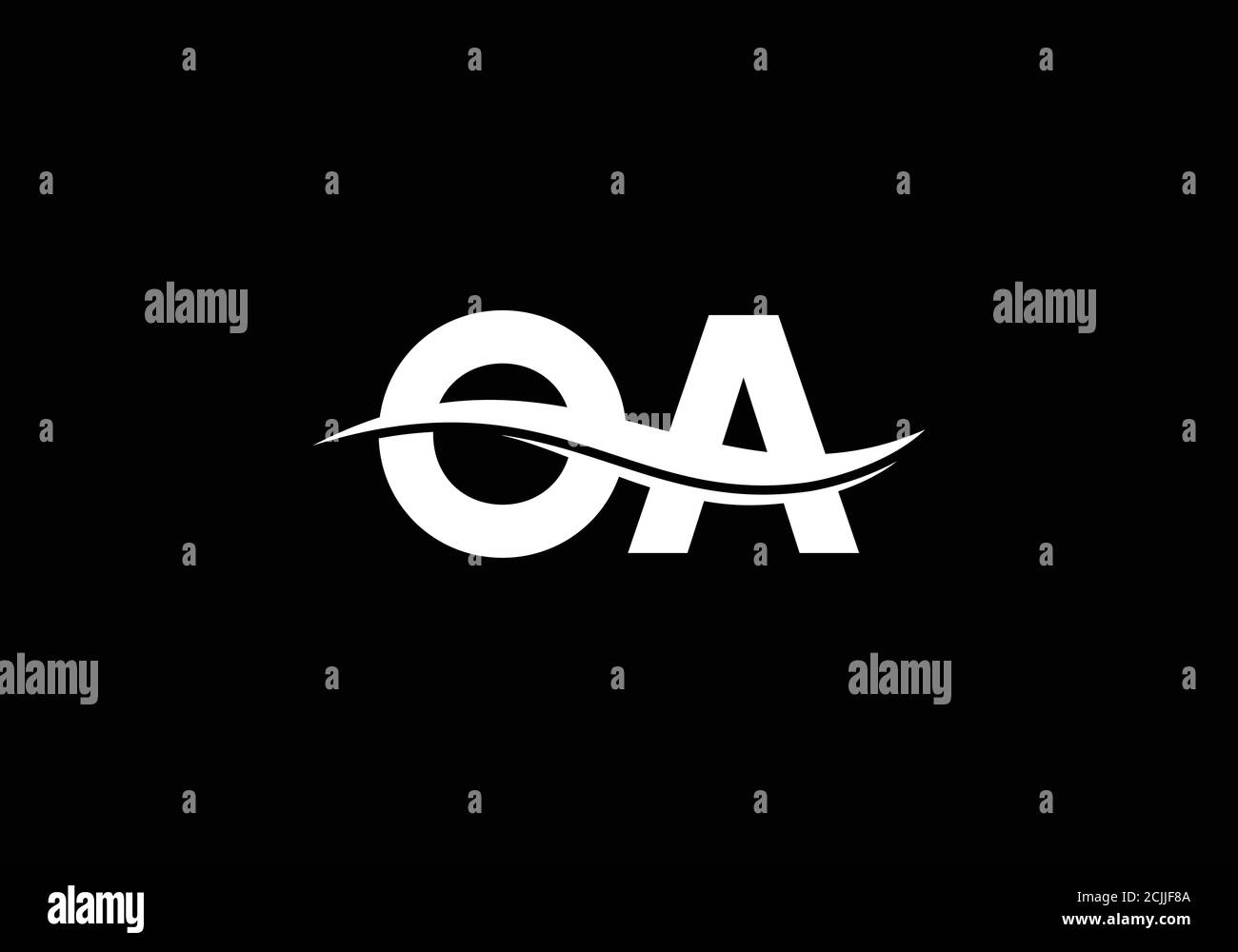 Initial Monogram Letter O A Logo Design Vector Template. O A Letter ...