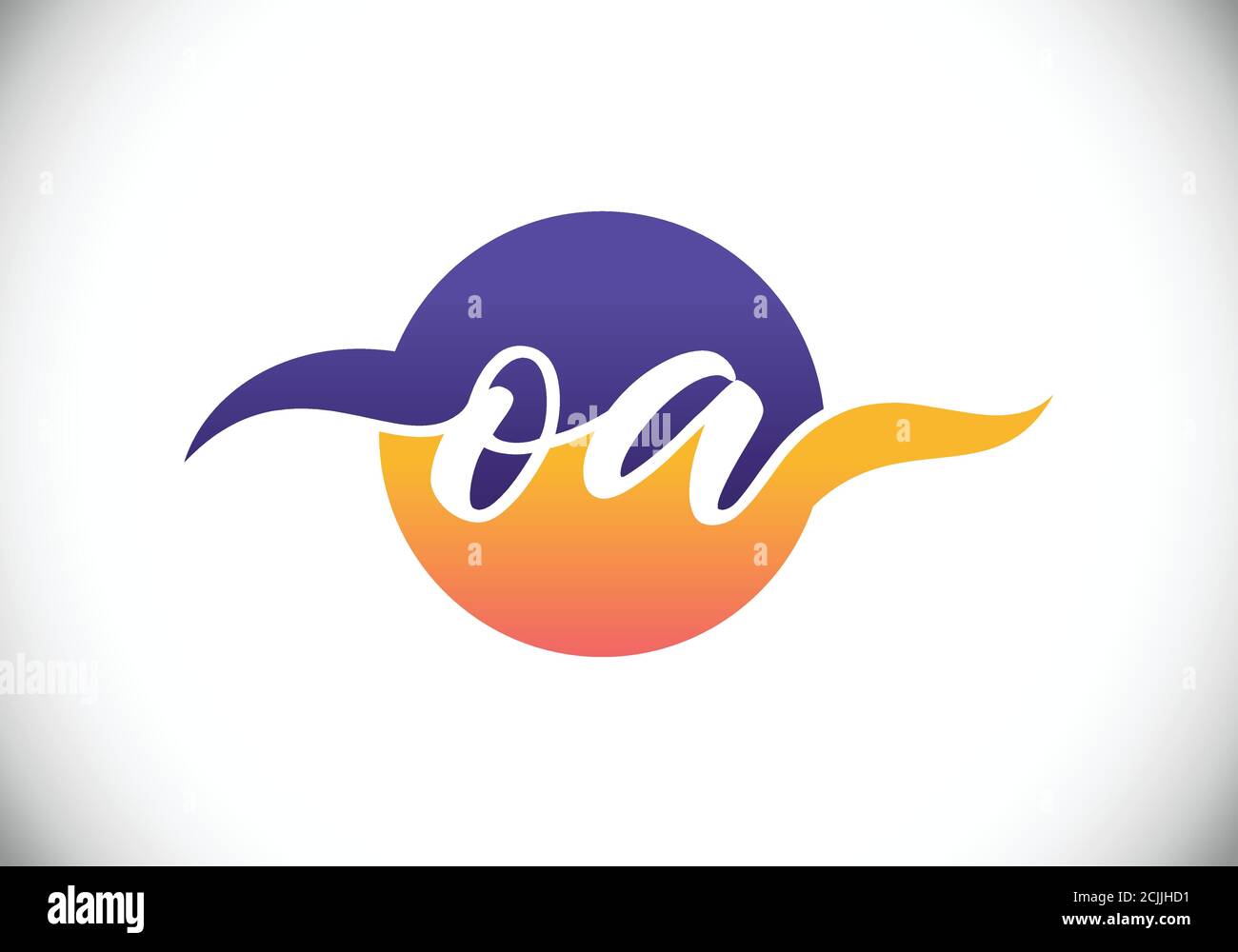 Initial Monogram Letter O A Logo Design Vector Template. O A Letter ...