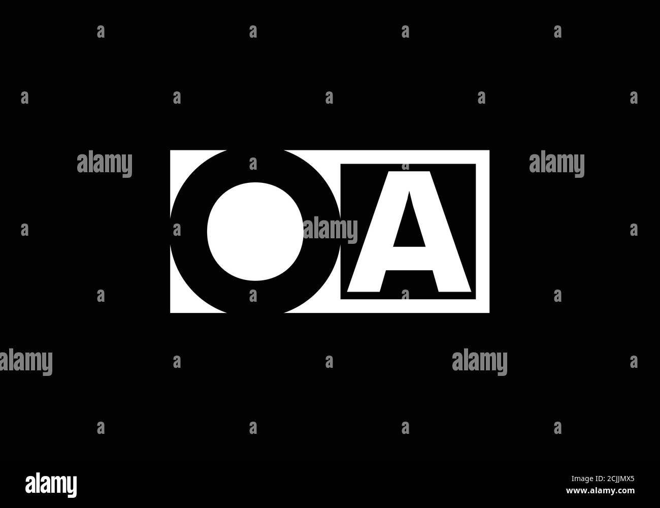 Initial Monogram Letter O A Logo Design Vector Template. O A Letter ...
