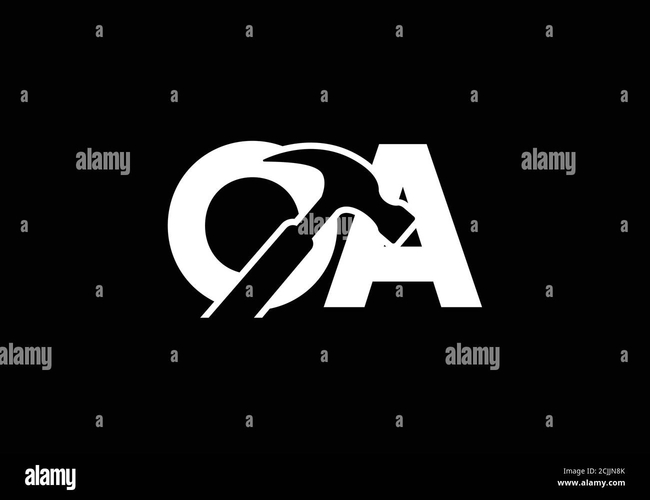 Initial Monogram Letter O A Logo Design Vector Template. O A Letter ...