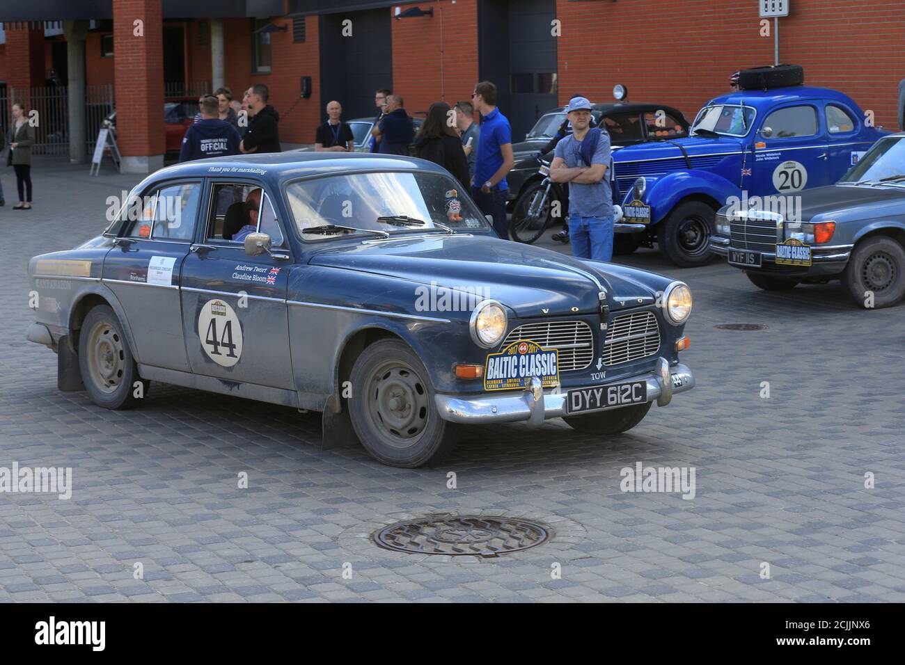 Volvo Amazon 122 car of year 1965 drives during Baltic Classic Rally 2017  stop in Riga, Latvia, June 4, 2017. REUTERS/Ints Kalnins Stock Photo - Alamy