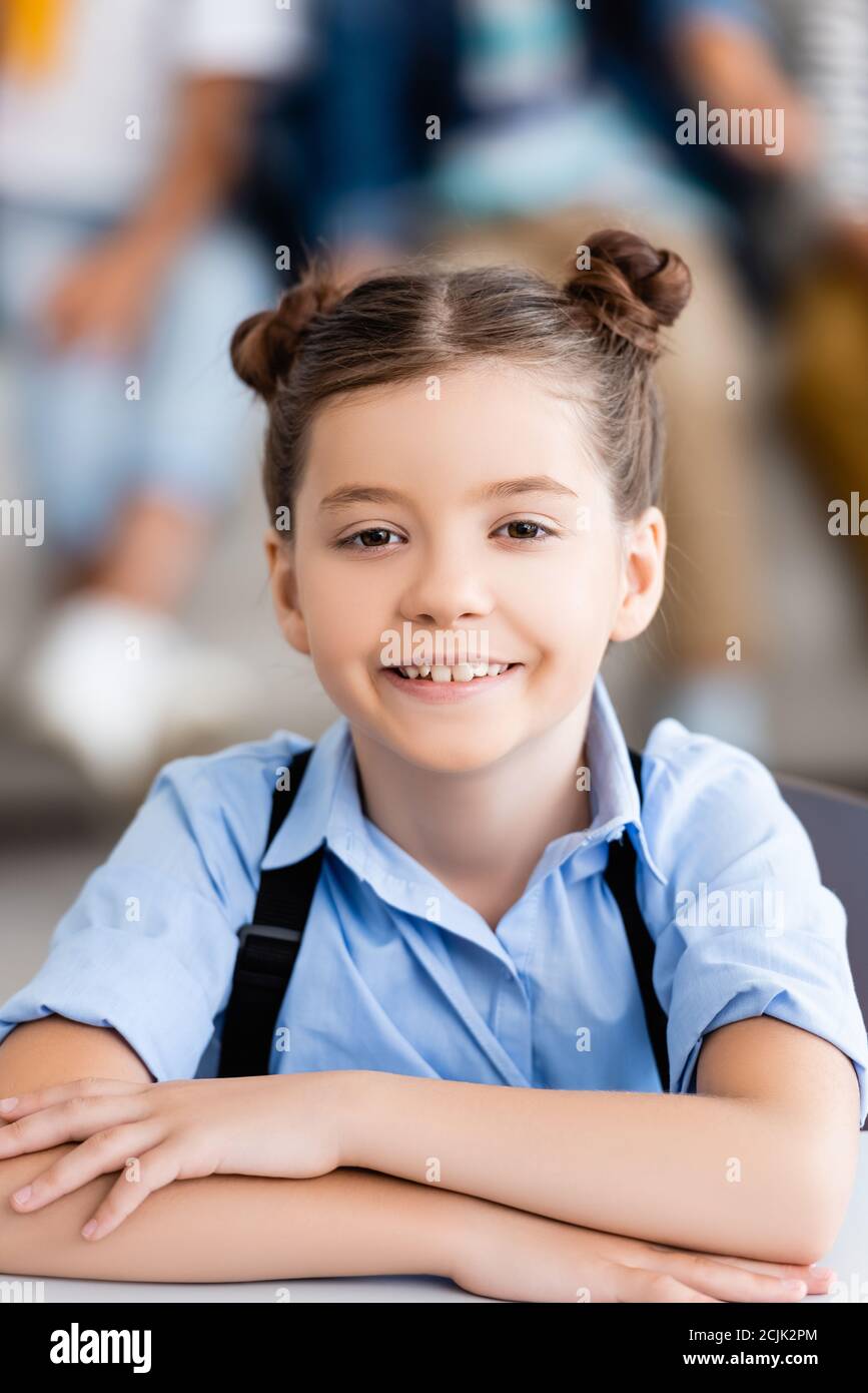 Selective Focus Positive Schoolgirl Hi res Stock Photography And Images selective-focus-positive-schoolgirl-hi-res-stock-photography-and-images