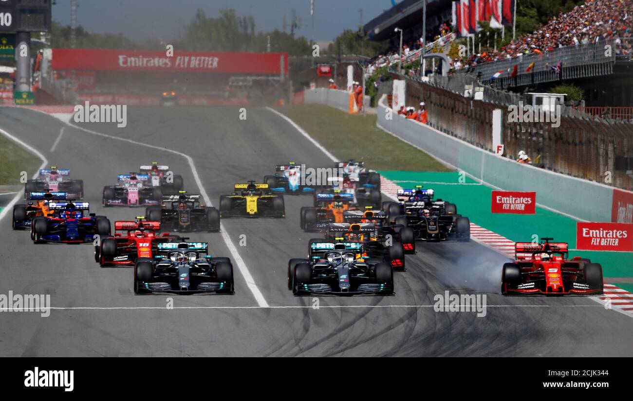 Formula One F1 Spanish Grand Prix Circuit De Barcelona Catalunya Barcelona Spain May 12 2019 The Start Of The Race Reuters Albert Gea Stock Photo Alamy