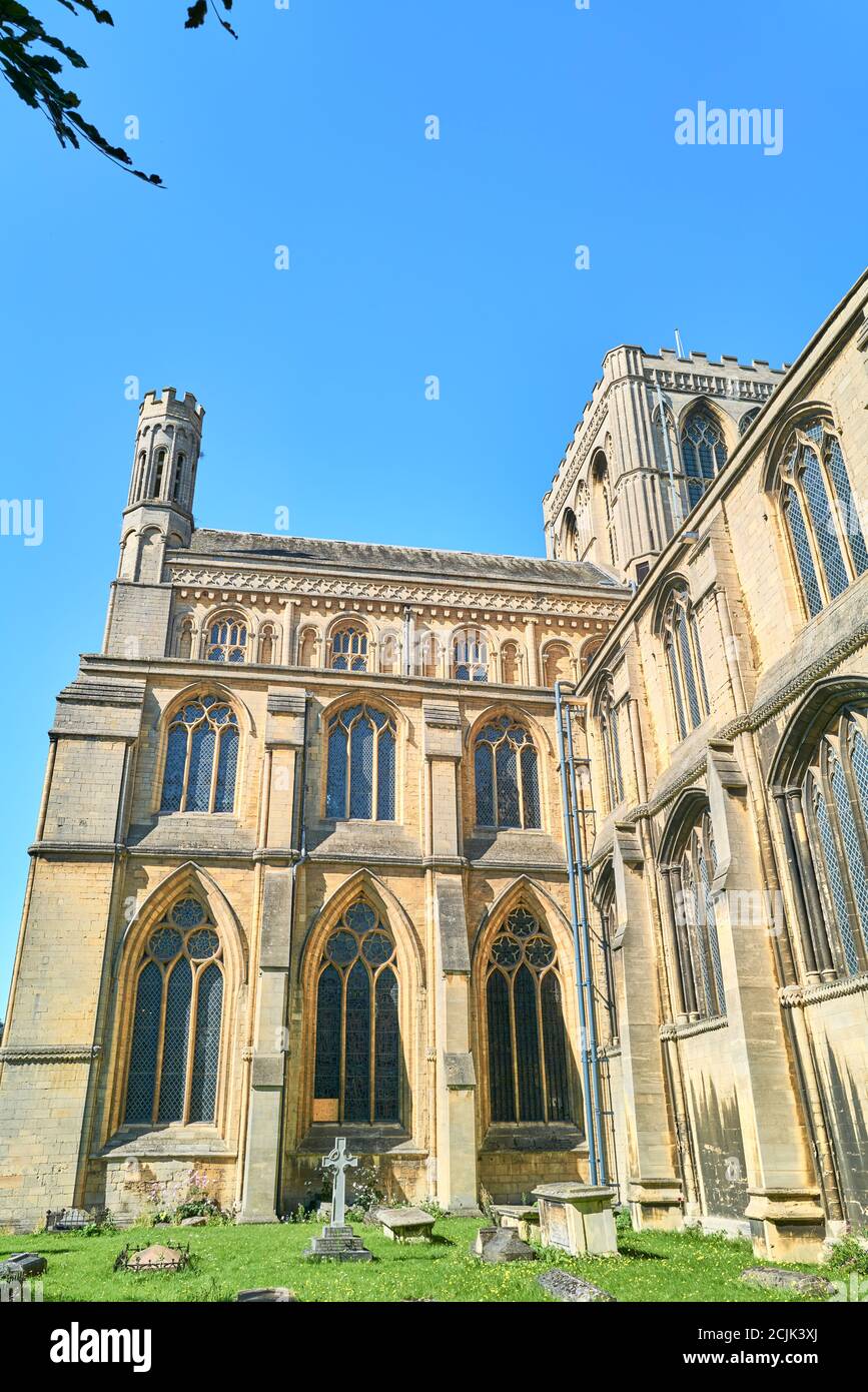 South transept of Peterborough cathedral, England. Stock Photo