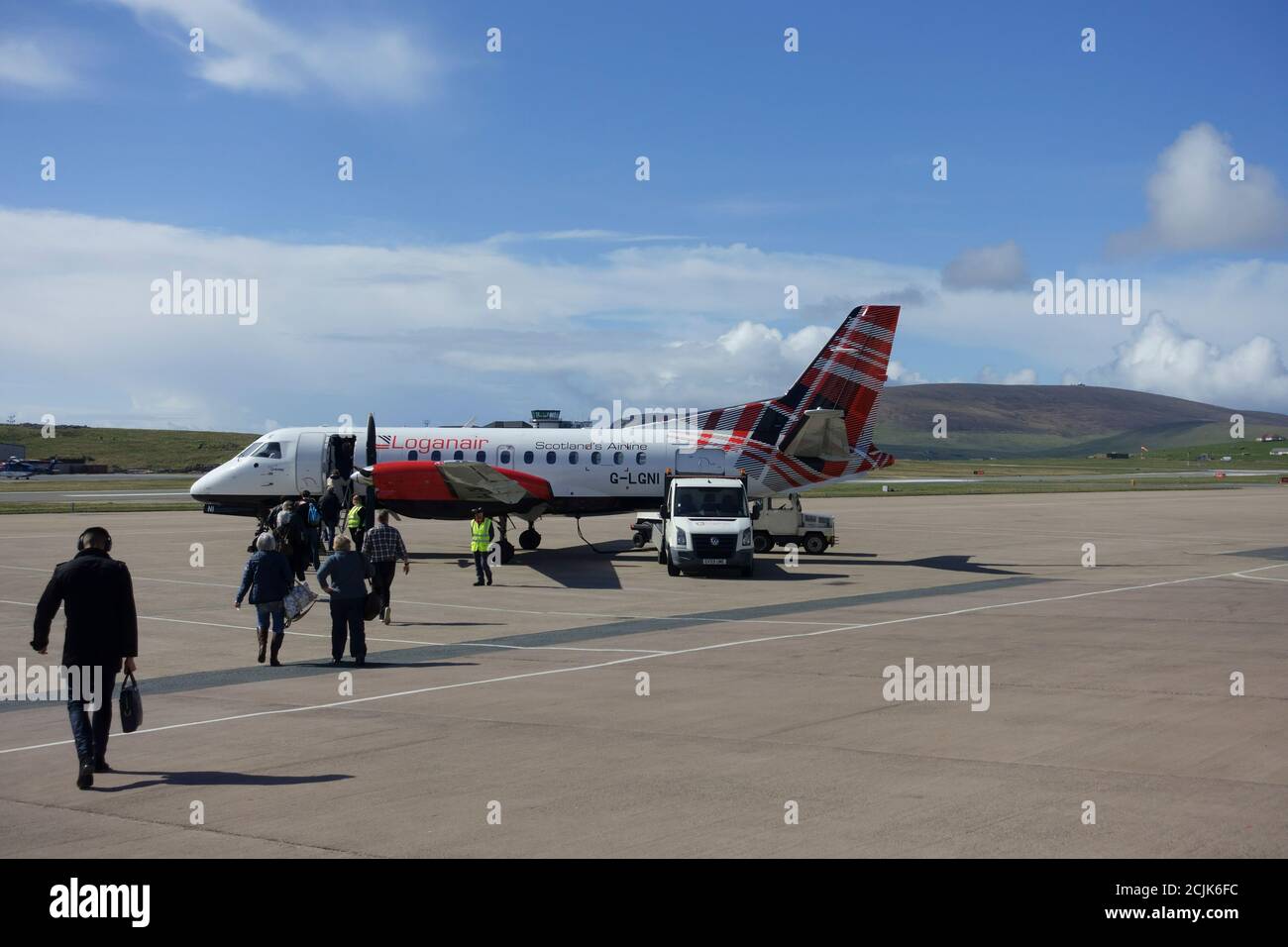 Sumburgh Airport, Shetland Islands, Scotland, UK Stock Photo