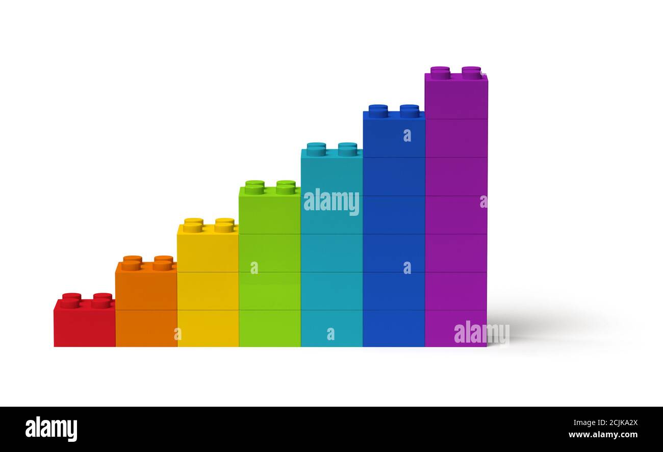 Rainbow color blocks stair decal