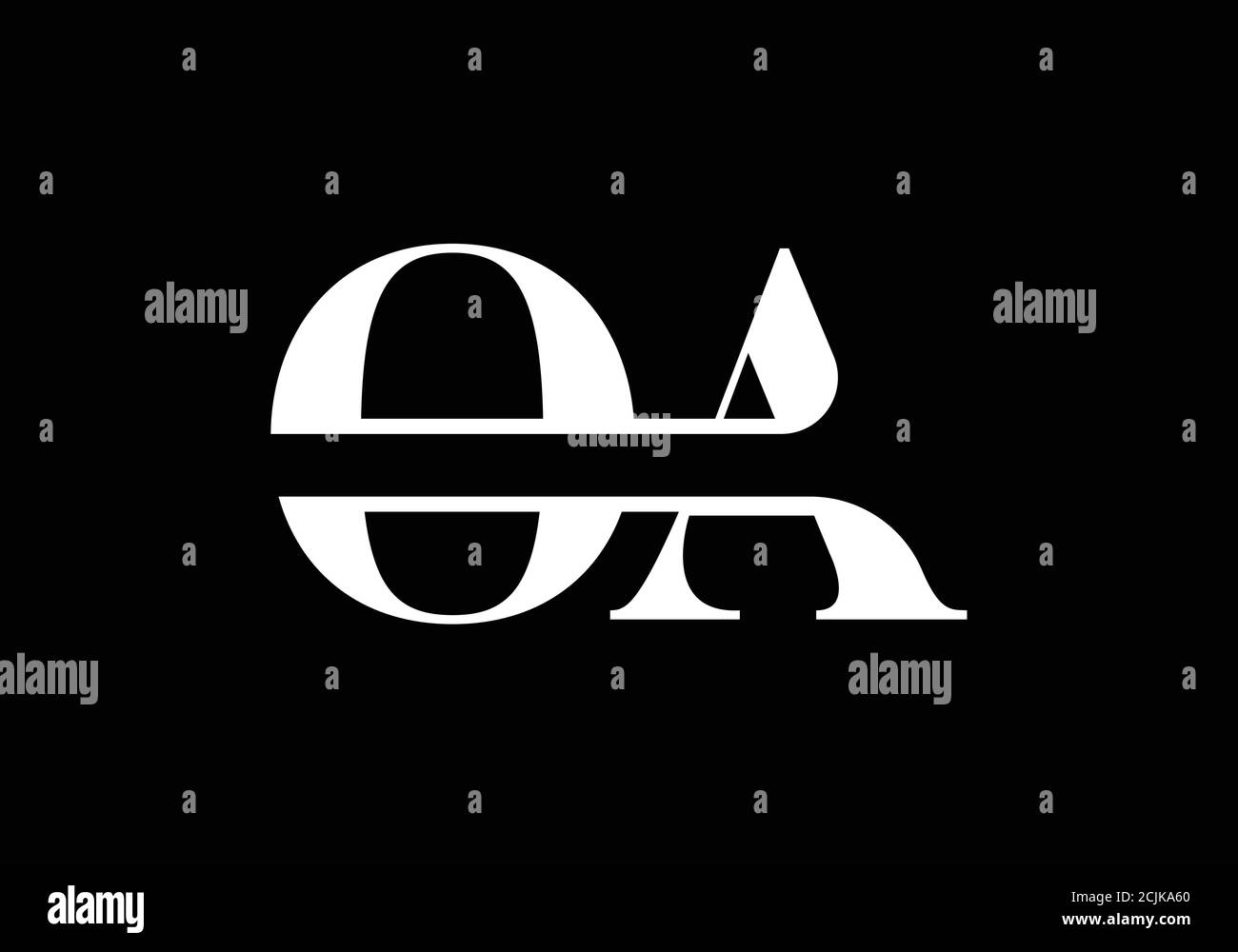 Initial Monogram Letter O A Logo Design Vector Template. O A Letter ...