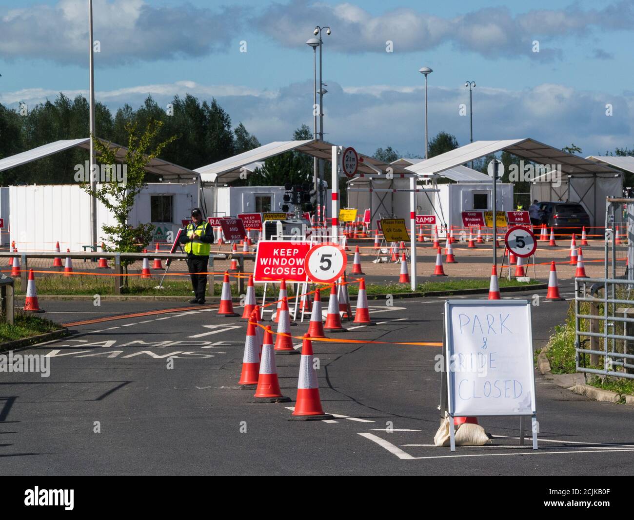 Poppleton Bar Park and Ride York drive through coronavirus testing