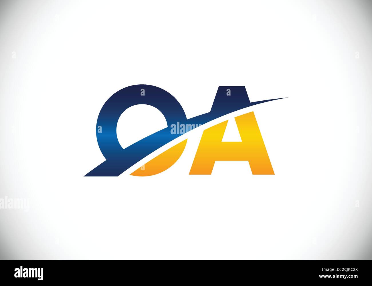 Initial Monogram Letter O A Logo Design Vector Template. O A Letter ...