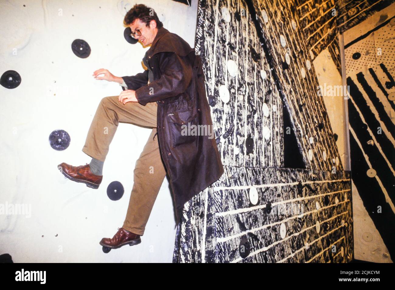 Climbing on a Fernand Leger painting, Climbing wall, Givors, France
