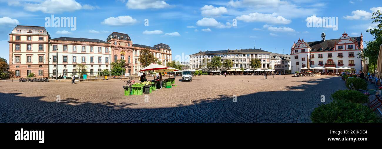 Darmstadt, Marktplatz - market square on a sunny day in summer Stock Photo