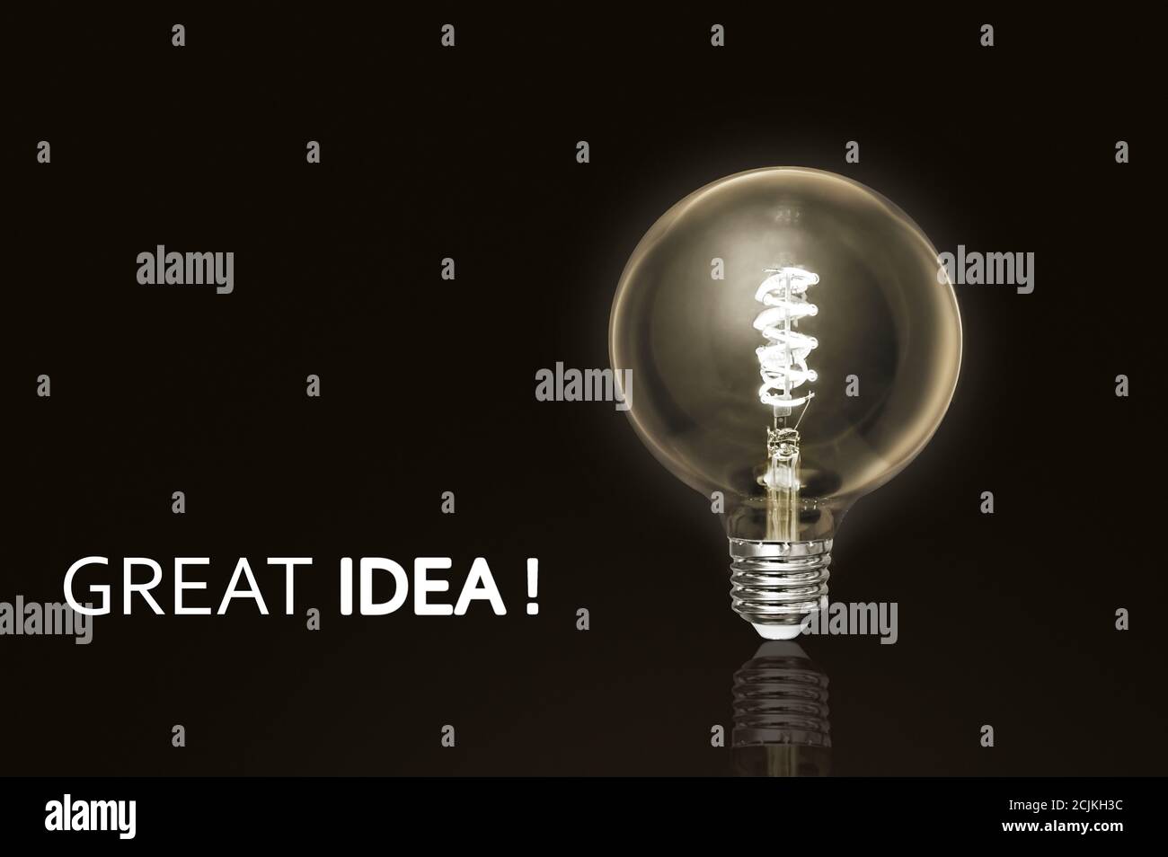 Great idea , light bulb concept solution Stock Photo