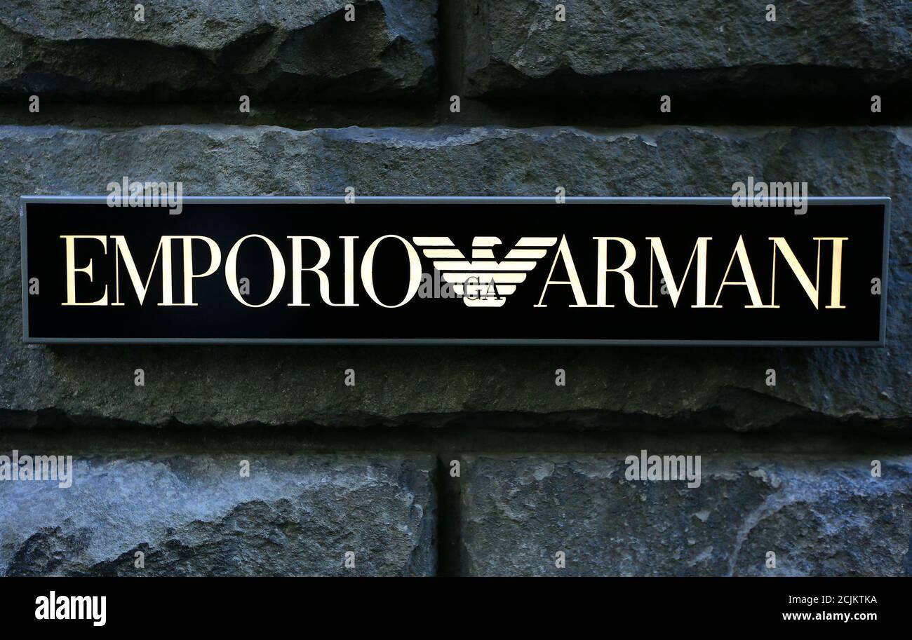 Emporio armani logo hi-res stock photography and images - Alamy