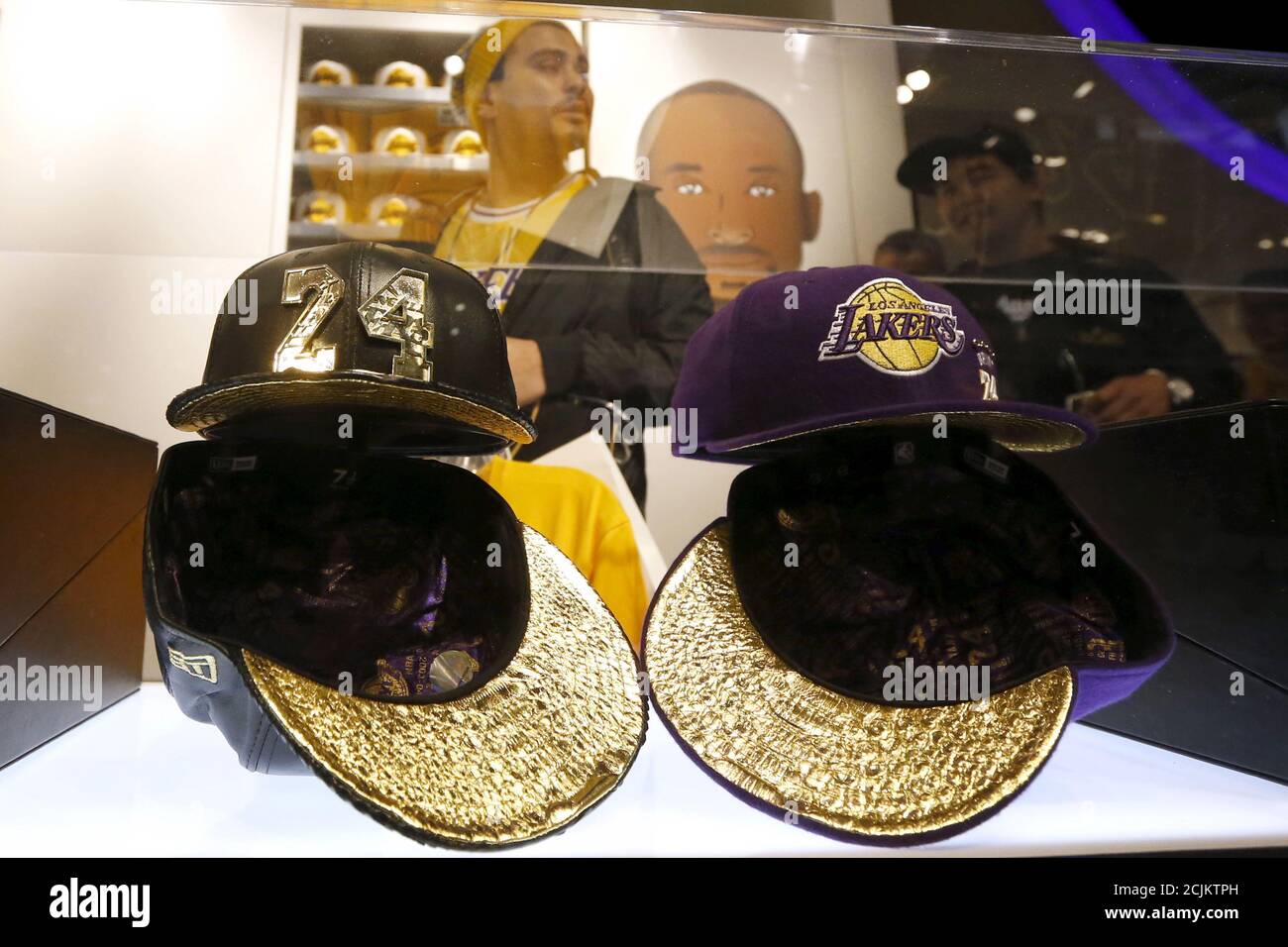 leather lakers hat