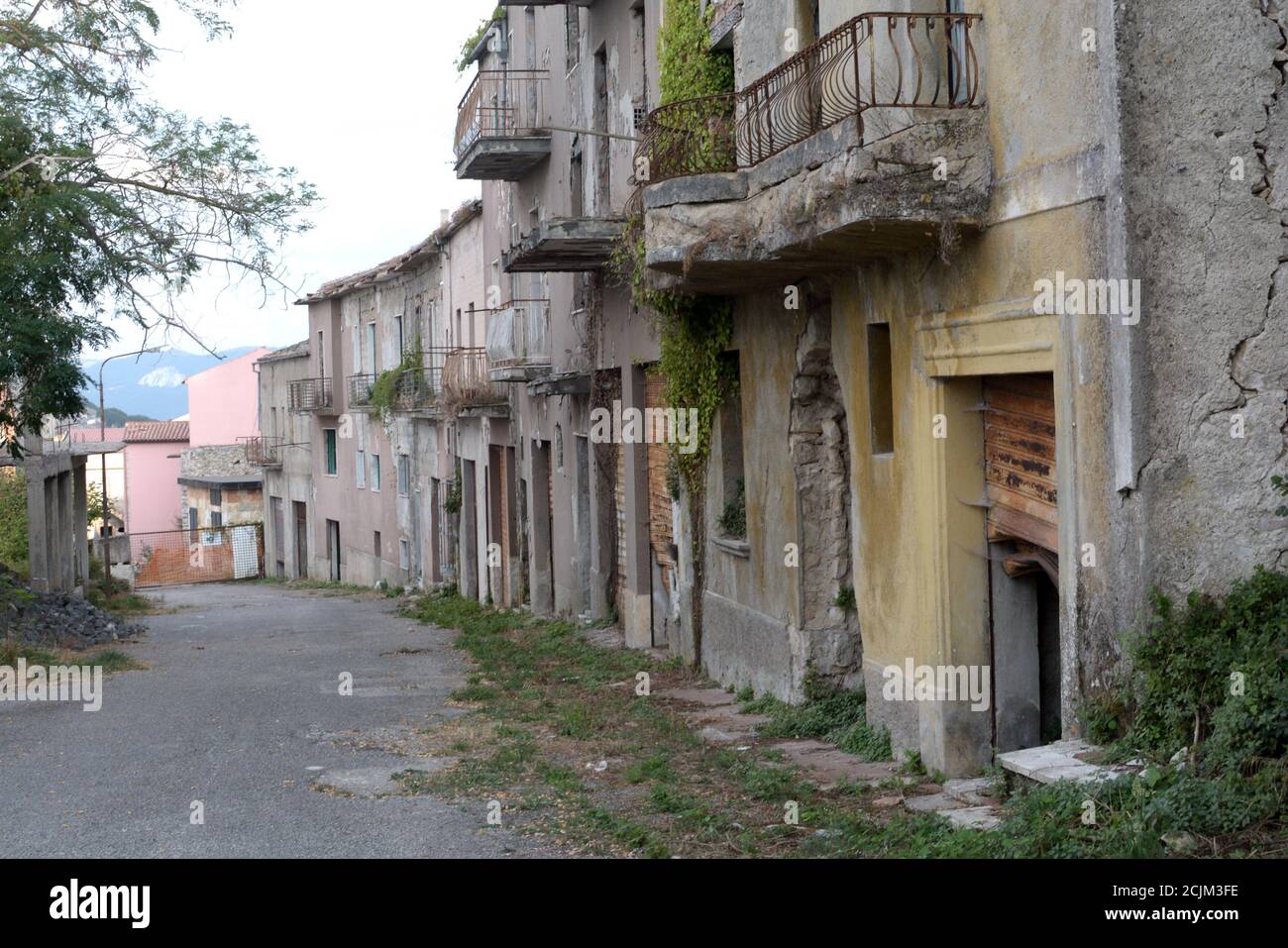 Italy : Romagnano Al Monte,Abandoned Town in Southern Italy,September 10,2020. Stock Photo
