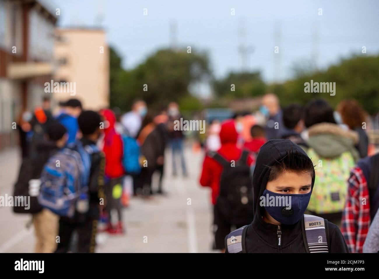 Students Arrive For The First Time Since The Start Of The Coronavirus Disease Covid 19 Pandemic At Hunter S Glen Junior Public School Part Of The Toronto District School Board Tdsb In Scarborough Ontario