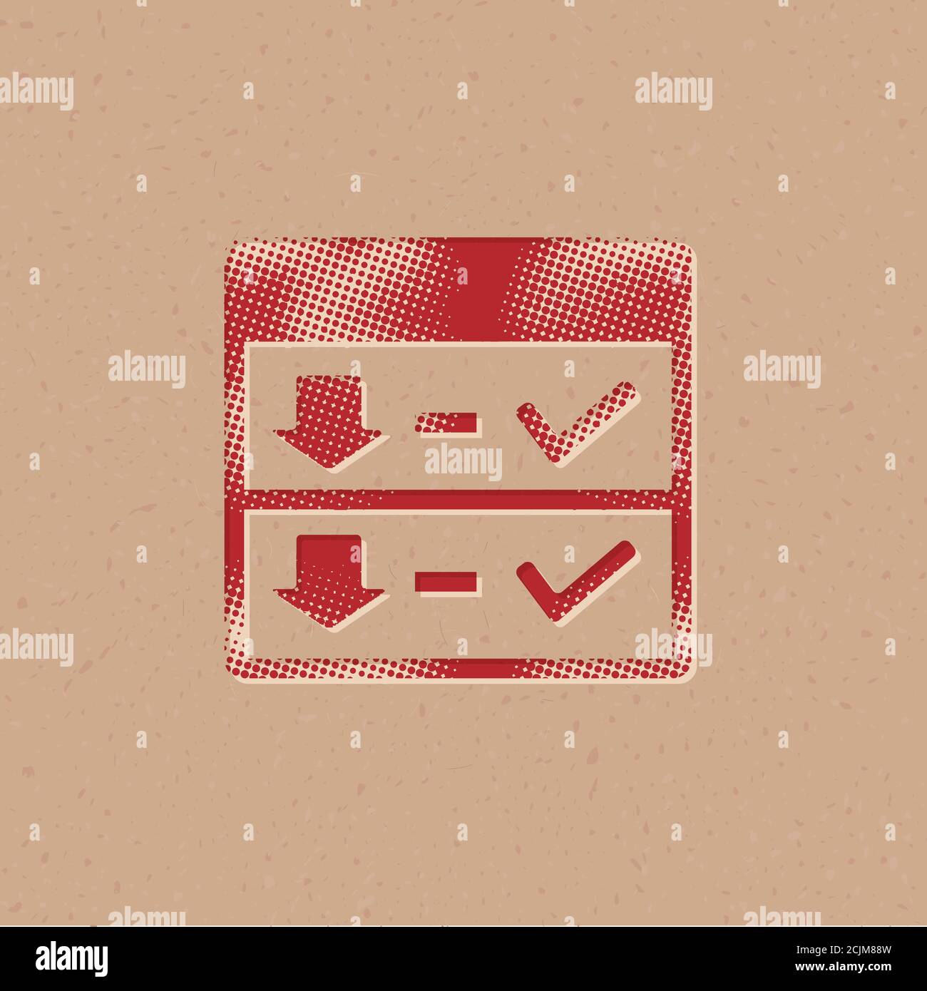 Download interface icon in halftone style. Grunge background vector ...