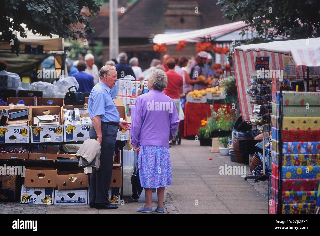 Street market, Wendover, Buckinghamshire, England, UK Stock Photo