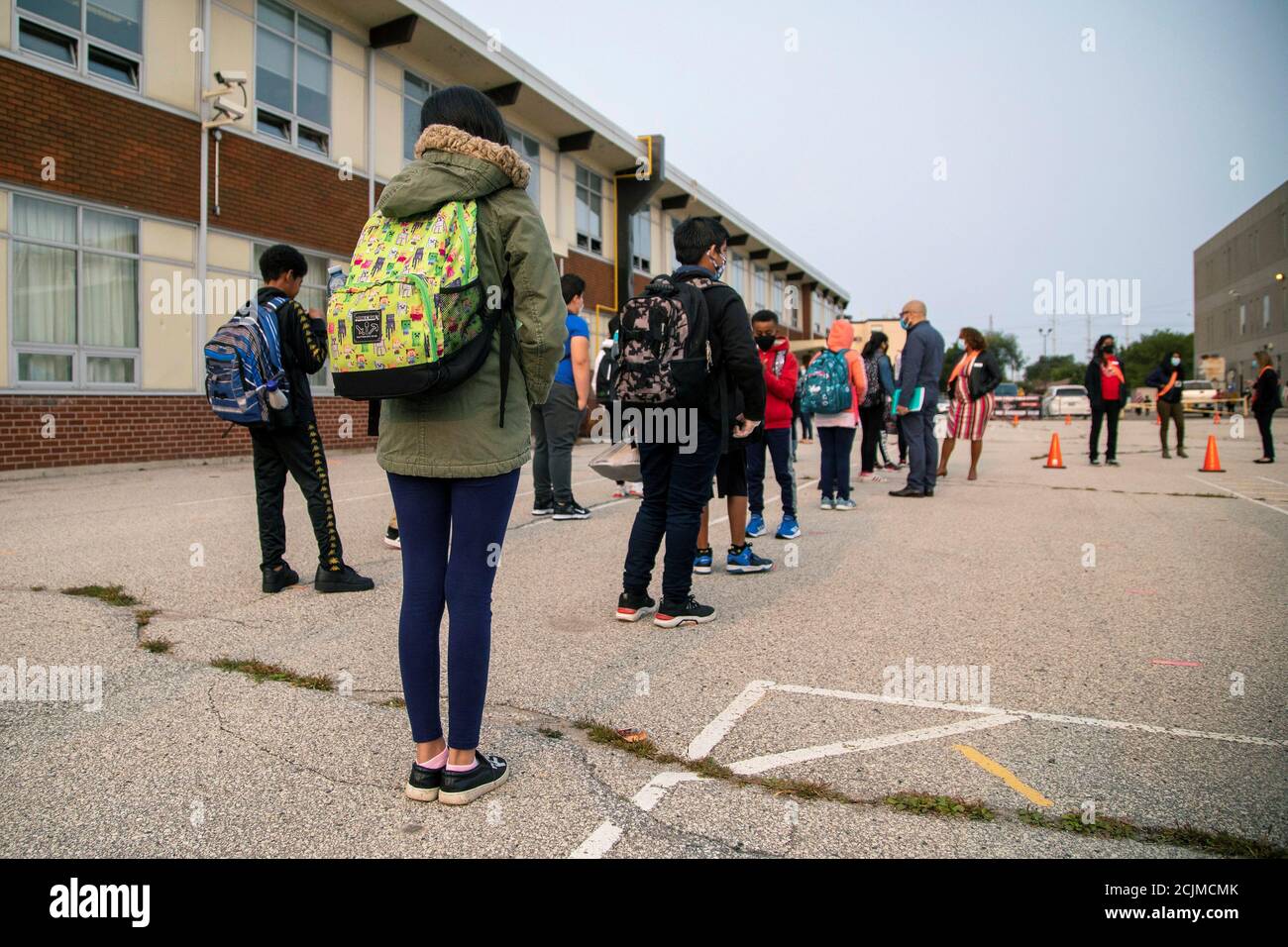 Students Arrive For The First Time Since The Start Of The Coronavirus Disease Covid 19 Pandemic At Hunter S Glen Junior Public School Part Of The Toronto District School Board Tdsb In Scarborough Ontario