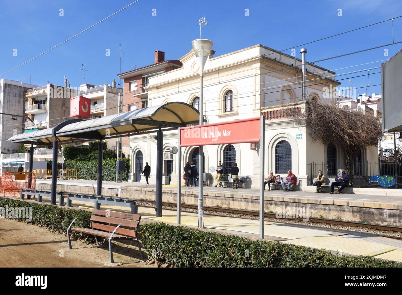 train station in Sant Pol de Mar, barcerlona province, Spain Stock Photo -  Alamy