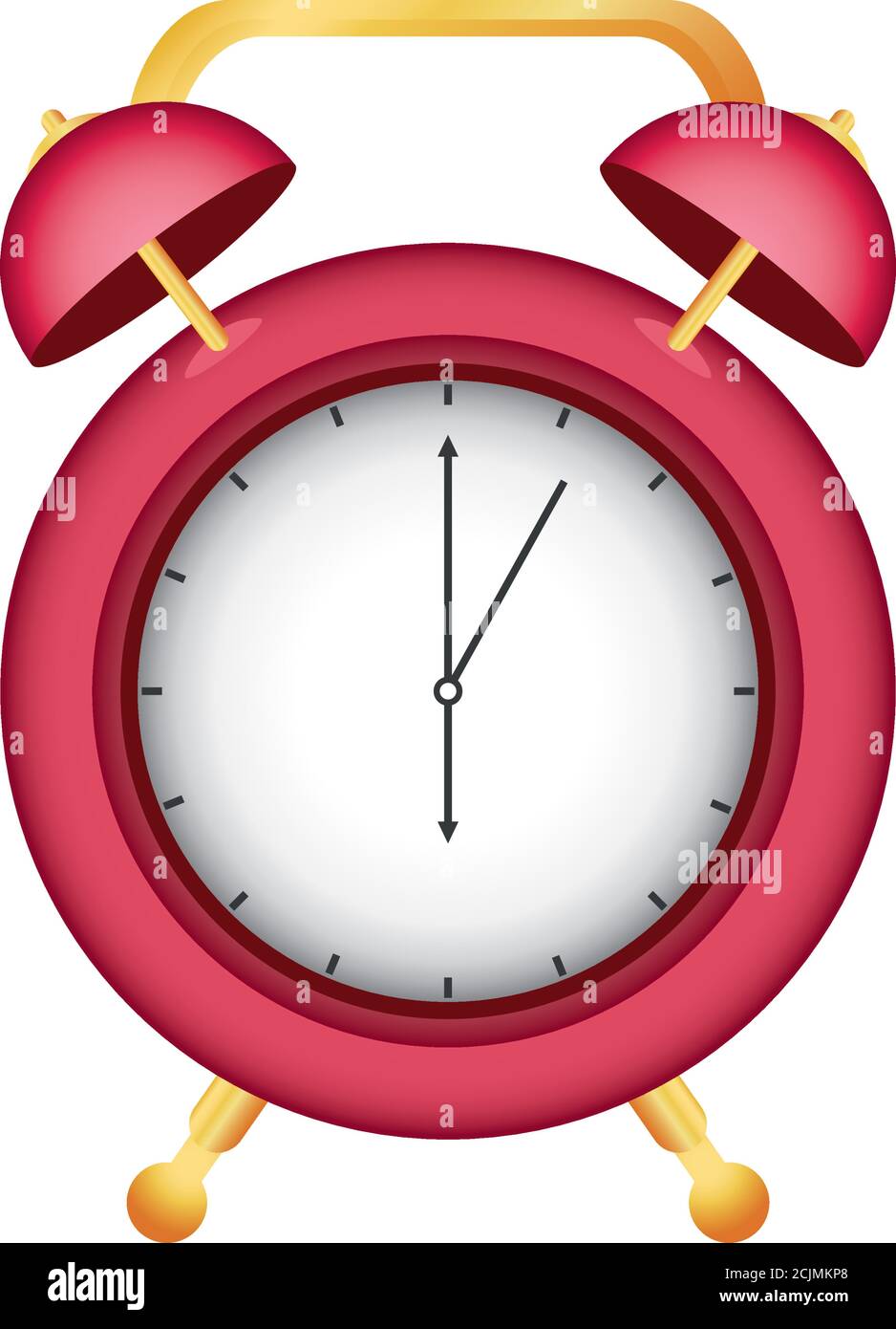 alarm clock on white background vector illustration design Stock Vector ...